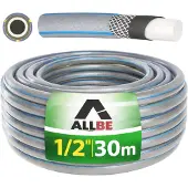 ALLBE Gartenschlauch 4 lagig 1/2" Zoll 30m Schlauch Wasserschlauch