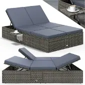 Casaria Sonnenliege Polyrattan 2 Personen