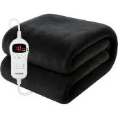 Monzana Elektrische Deken Koraal Fleece Antraciet 180x130ccm