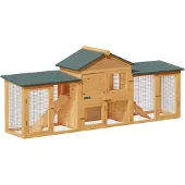 Cadoca Hasenstall Kaninchenstall 2 Etagen 204x45x84cm