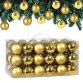 Casaria Weihnachtskugeln 54tlg. - gold