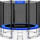 Monzana Trampolin Ø 305 cm SÜD GS zertifiziert Komplettset mit Sicherheitsnetz, Leiter, Randabdeckung & Zubehör - Kindertrampolin Gartentrampolin