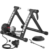Sportana Rollentrainer Fahrrad – 6 Gänge, 26-28 Zoll, bis 150 kg belastbar, Stahlrahmen, geräuscharm, klappbar, Magnetrolle, Fahrradtrainer für Indoor-Heimtraining, Trainingsständer für Fahrrad