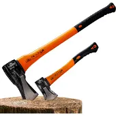 Gardebruk Hackbeil 3kg und Axt 37cm mit Faserstiel - 2er Set