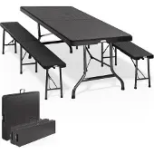 Casaria Bierzeltgarnitur 180 cm 3-teilig für 8 Personen