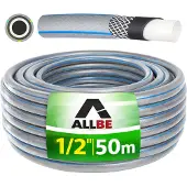 ALLBE Gartenschlauch 4 lagig 1/2" Zoll 50m Schlauch Wasserschlauch
