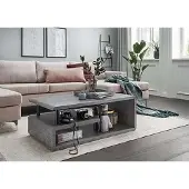 Freiraum Couchtisch >5052-30.05< in Grau Stein Optik, MDF - 110x42x60cm (BxHxT)