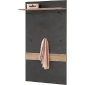 Die Möbelfundgrube Wandgarderobe Paneel anthrazit Artisan Eiche 80 cm - BRISTOL