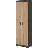 Die Möbelfundgrube Garderobenschrank anthrazit Artisan Eiche 195 cm - BRISTOL