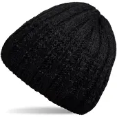 StyleBREAKER Strickmütze "Strickmütze Farbverlauf mit Thermo-Fleece" 1 Stk.
