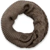 StyleBREAKER Strickschal "Strick Loop mit Mustermix", Damen, grau (taupe), Obermaterial: 100% Viskose CV., Modisch, Modetücher Strickschal
