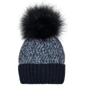 StyleBREAKER Bommelmütze "Bunte Strick Bommelmütze mit Thermo-Fleece" 1 Stk.
