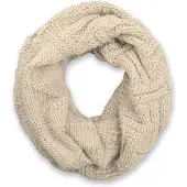 StyleBREAKER Strickschal "Strick Loop mit Gitter und Rippenmuster" 1 Stk.