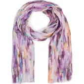 StyleBREAKER Schal "Leichter Schal mit Streifen Farbverlauf Metallic" 1 Stk.