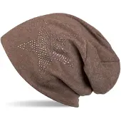 StyleBREAKER Beanie "Warme Beanie Mütze mit Strass Stern" 1 Stk.