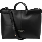Marc O'Polo Handtasche Umhängetasche Tilla Leather Crossbody Bag Black schwarz