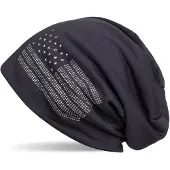 StyleBREAKER Beanie "Beanie mit USA Flagge aus Strass" 1 Stk.
