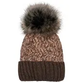 StyleBREAKER Bommelmütze "Bunte Strick Bommelmütze mit Thermo-Fleece" 1 Stk.
