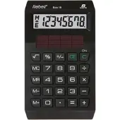 Rebell Tischrechner Eco 10 Solar 8-stellig schwarz Packung mit 20 Stück