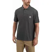 Carhartt Poloshirt Midweight S/S Pocket Herren Carbon Heather-M