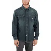 Carhartt Montana Relaxed Fit Denim Long-Sleeve Snap Front Hemd