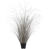 Creativ Green künstliche Pflanze Gras im Topf, 120 cm, champagner