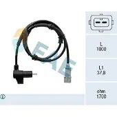 FAE ABS Sensor Raddrehzahl Hinten für CITROËN Berlingo / Berlingo First (MF, GJK, GFK) 78369