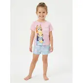 Bluey Pyjama, Hellrosa, 116-122