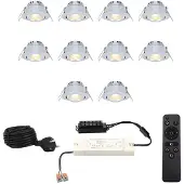 HOFTRONIC™ Sienna Mini Einbaustrahler 12V 10x3W 2700K IP44 Grau Dimmbar Schwenkbar
