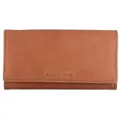 Green Burry GREENBURRY Leder Geldbörse Fiorentina Long Ladies Wallet RFID Tan braun