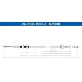 Ate 24.3728-1900.2 Kupplungsseil Seilzug für TOYOTA AYGO (PAB4, KGB4)