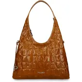 PICARD Leder Schultertasche Key Largo Shopper Cognac hellbraun