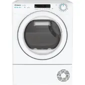 Candy Smart Pro CSO4H7A2DE-S, Freistehend, Frontlader, Wärmepumpe, Weiß, Tasten, Drehregler, Links