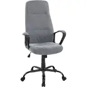 Duo Collection Chefsessel >Merlin< ergonomisch, kieselgrau, Webstoff - 64x111x64cm (BxHxT)