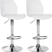 CLP 2er Set Barhocker Gilbert | Farbe weiß Material Kunststoff