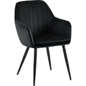 CLP Esszimmerstuhl Cheryl - Moderner Stuhl für Esszimmer schwarz Gestell Farbe schwarz