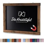 Die Kreidetafel Manufaktur Magnetische Kreidetafel - Magnettafel mit Holzrahmen / Kolonial 50x30cm