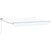 vidaXL Ausziehbare Markise Weiß 3,5 x 2 m 100% Polyester und Aluminium