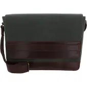 Buckle up Buckle & Seam Messenger Bag Times Canvas - GREEN/BLU