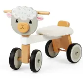 Bigjigs Holz Laufrad Ride On Sheep - Kleinkind Spielzeug Schaf Fahrzeug