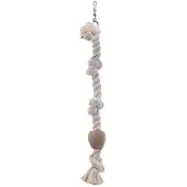 Nobby Cage Toy, Kletterseil Baumwolle mit Holzklotz