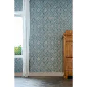 A.S. Création Vliestapete "Styleguide Vliestapete Barock Mustertapete Ornamente Blau Beige" Strukturmuster strukturiert moderne Tapete mit Klassik-Muster Vliestapete für Schlafzimmer Flur