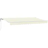 vidaXL Ausziehbare Markise Creme 400 x 200 cm Stoff