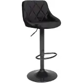 Happy Garden Barhocker aus schwarzem Samt ROBIN
