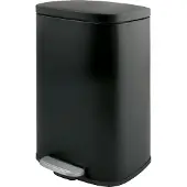 Spirella Abfalleimer 30 Liter Edelstahl mit Absenkautomatik und Inneneimer "Akira" Küche Mülleimer Softclose Abfalleimer schwarz matt