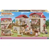 Sylvanian Families Einstöckiges Haus mit rotem Dach und Beleuchtung, neu