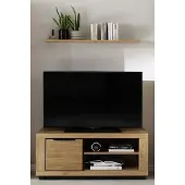 Freiraum Wohnwand >Greno< (2-teilig) in Wildeiche, teilmassiv - 122x52x54cm (BxHxT)