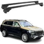 Omac Dachträger für Mercedes GLS 2020-2025 Gepäckträger Grundträger Alu Schwarz 2x