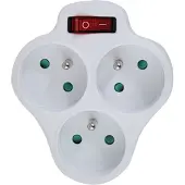 Esperanza ELK304W Elektrischer Splitter 3 Steckdosenschalter Weiß
