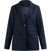 Dreimaster Langer Blazer aus Wollgemisch Damen Nachtblau